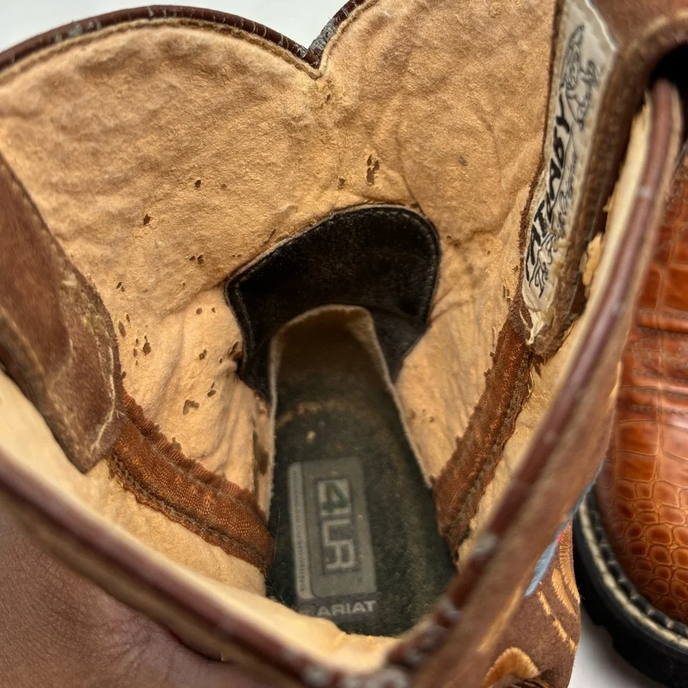Ariat Women’s Brown Embroidered Western Work Boots size 6 - Picture 12 of 13